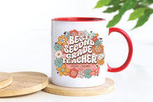Load image into Gallery viewer, Second Grade Retro Floral Teacher Personalised Mug
