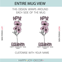 Load image into Gallery viewer, April Daisy Birth Flower Mug
