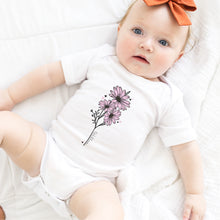 Load image into Gallery viewer, April Birth Month Daisy Flower Baby Bodysuit
