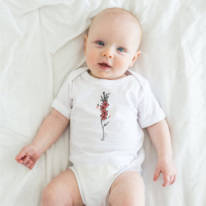 August Birth Month Gladiolus Baby Bodysuit