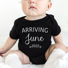 Load image into Gallery viewer, Arriving Soon Baby Announcement Onesie
