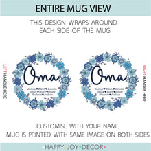 Load image into Gallery viewer, Oma Wildflower Wreath Personalised Mug
