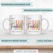 Load image into Gallery viewer, Piano Teacher Personalised Mug
