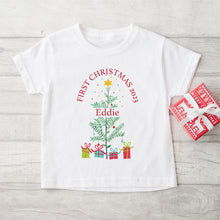 Load image into Gallery viewer, Christmas Tree First Christmas Baby T-Shirt
