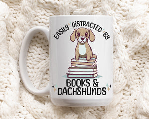 Books & Dachshunds Coffee Mug