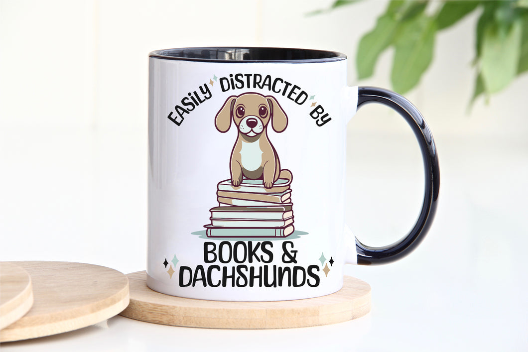 Books & Dachshunds Coffee Mug