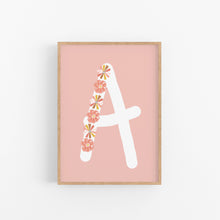 Load image into Gallery viewer, Daisy Floral Initial Print 
