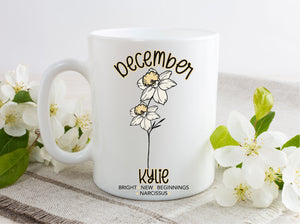 December Narcissus Flower Mug