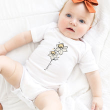 Load image into Gallery viewer, December Birth Month Narcissus Flower Baby Bodysuit
