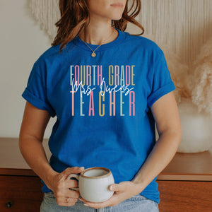 Personalised 4th Grade Teacher T-Shirt