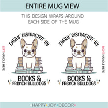Load image into Gallery viewer, Book &amp; French Bulldogs Coffee Mug
