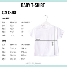 Load image into Gallery viewer, Baby Personalised T-shirt sizes
