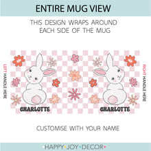 Load image into Gallery viewer, Retro Pink Bunny Personalised Mug
