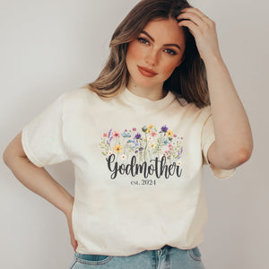 Godmother Est. 2024 Wildflower T-Shirt