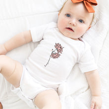 Load image into Gallery viewer, July Birth Month Water Lily Flower Baby Bodysuit
