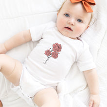 Load image into Gallery viewer, June Birth Month Rose Flower Baby Bodysuit

