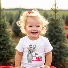 Load image into Gallery viewer, Koala Reindeer First Christmas Baby T-Shirt
