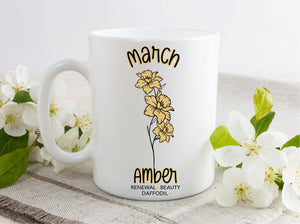 March Daffodil Birth Flower Mug