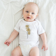 Load image into Gallery viewer, March Birth Month Daffodil Flower Baby Bodysuit
