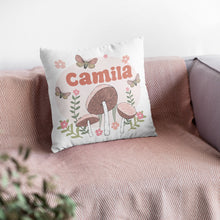 Load image into Gallery viewer, Mushroom Butterfly Personalised Cushion
