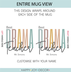 Drama Teacher Personalised Mug