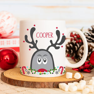 Reindeer Christmas Personalised Mug