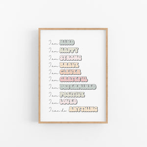 Retro Affirmations Instant Download