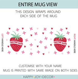 Personalised Retro Strawberry Mug