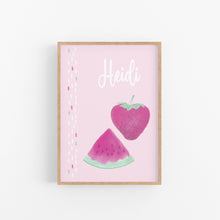 Load image into Gallery viewer, Strawberry Watermelon Personalised Print
