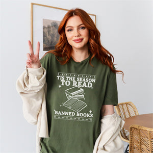 Tis The Season To Read Banned Books Shirt