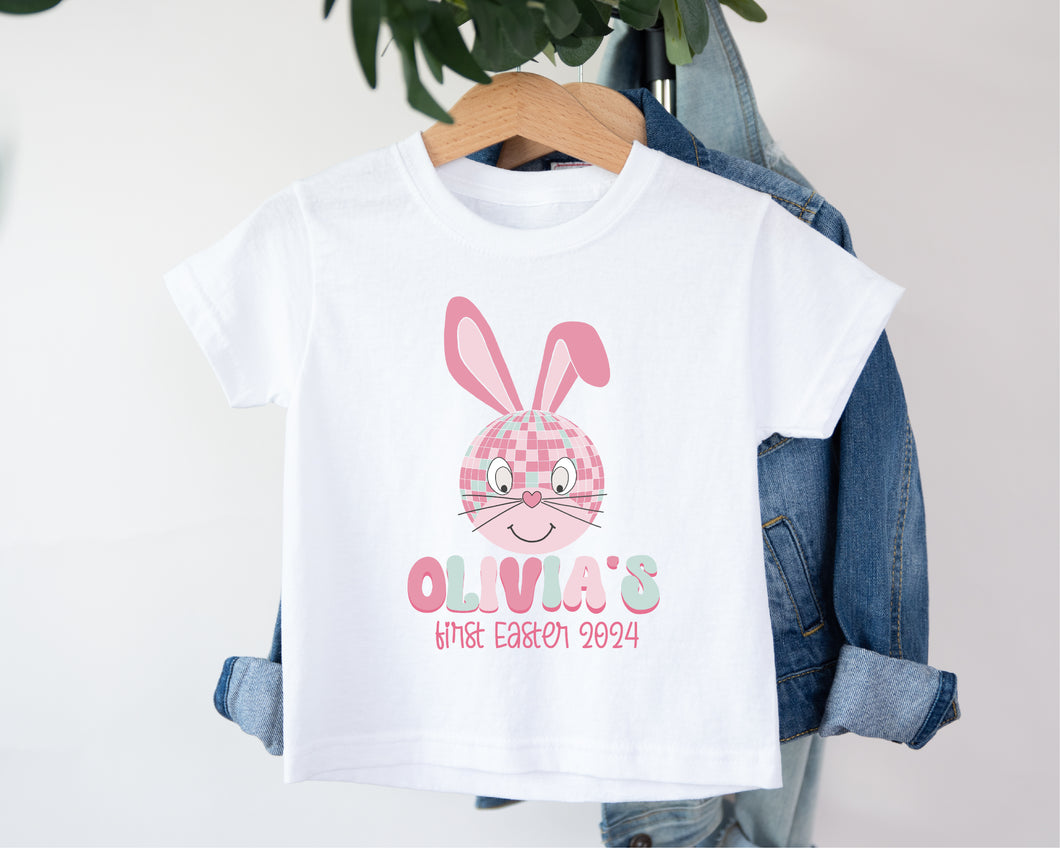 Disco Bunny First Easter T Shirt