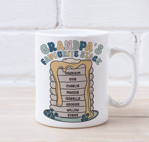 Favourite Stack Pancake Personalised Grandpa Coffee Mug
