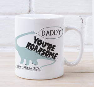 Roarsome Personalised Dinosaur Mug For Dad