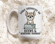 Load image into Gallery viewer, Books &amp; Yorkshire Terriers Coffee Mug
