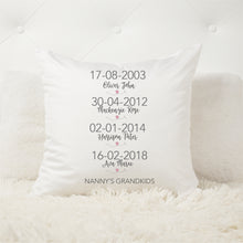 Load image into Gallery viewer, Grandkids Personalised Cushion - Mothers Day Gifts - Happy Joy Decor
