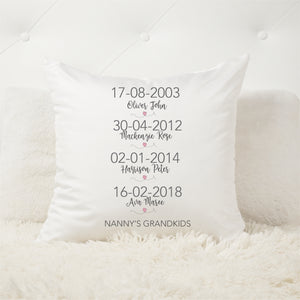 Grandkids Personalised Cushion - Mothers Day Gifts - Happy Joy Decor