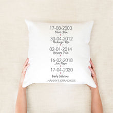 Load image into Gallery viewer, Grandkids Personalised Cushion - Mothers Day Gifts - Happy Joy Decor
