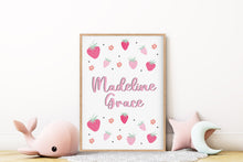 Load image into Gallery viewer, Strawberry Personalised Print
