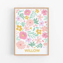 Load image into Gallery viewer, Personalised Pastel Flower Market Print - Happy Joy Decor
