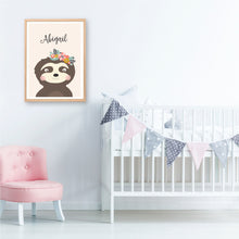 Load image into Gallery viewer, Sloth Personalised Print
