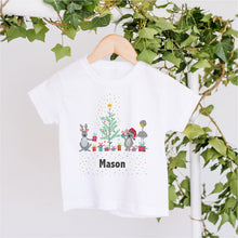 Load image into Gallery viewer, Aussie Animals Personalised Christmas Tee - Kids Christmas Tee - Happy Joy Decor
