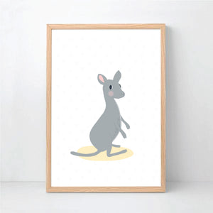 Koala, Kangaroo and Cocky Australian Animal Personalised Print Set - Happy Joy Decor