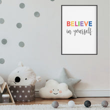 Load image into Gallery viewer, I Believe Printable Wall Art - Kids Neutral Prints - Happy Joy Decor
