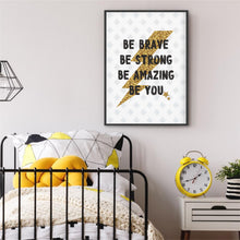 Load image into Gallery viewer, Be Brave Instant Download - Boys Wall Art Printables - Happy Joy Decor
