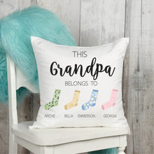 Load image into Gallery viewer, Belongs To Personalised Cushion - Personalised Fathers Day Cushion - Happy Joy Decor
