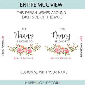 Belongs To Floral Personalised Mug