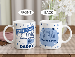 Worlds Best Fathers Dad Personalised Mug - Happy Joy Decor
