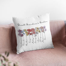 Load image into Gallery viewer, Grandma&#39;s Garden Personalised Cushion
