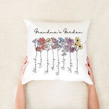 Load image into Gallery viewer, Grandma&#39;s Garden Personalised Cushion
