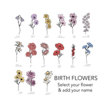 Load image into Gallery viewer, Grandma&#39;s Garden Birth Flowers Personalised Print
